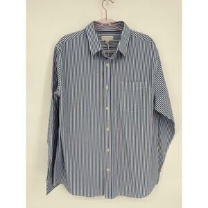 Free Assembly Men's‎ Sz XL Blue Stripe Button Down Long Sleeve Shirt NWT